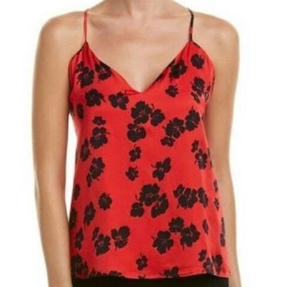 NWT Revolve Capulet Red Black Floral Cami Tank Medium